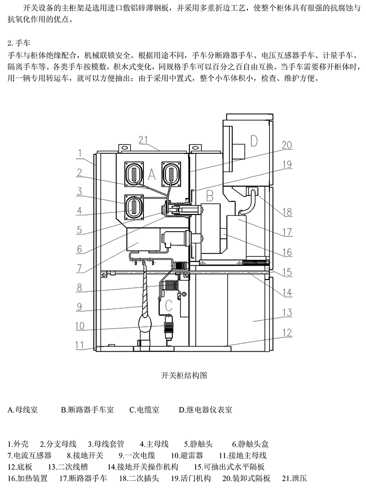 KYN28A-12高壓開關柜結構圖，咨詢熱線：4000551777　QQ:3176885416