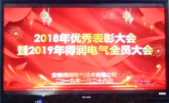 祝賀得潤電氣2018年度總結(jié)大會暨2019年工作計(jì)劃大會圓滿完成